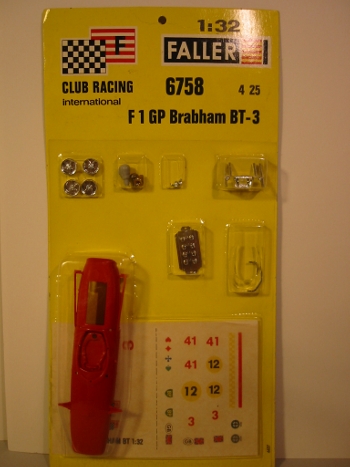 Oberteil Nr. 6758 für den Faller 1:32 F1 GP Brabahm BT3 in rot Faller Nr. 6758 F1 GP Brabham BT3 rot