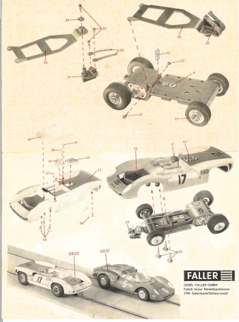 Faller Club Racing Aufbauanleitung zum Lola T70 Nr. 6802 Seite 2