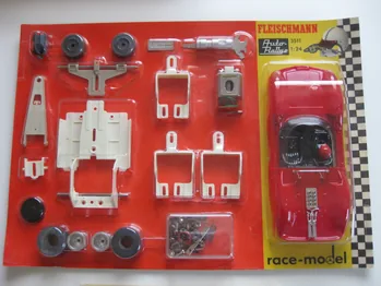 Fleischmann Auto Rallye race-model Bausatz Nr. 3511 in 1:24 mit roter Lotus-Karosse im Original-Blister