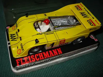 Fleischmann Porsche Can-Am Gelb schwarze Spiegel Rallye Monte Carlo