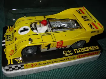 Fleischmann Porsche Can-Am Gelb Startnummer Chromspiegel