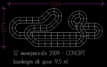 Streckenlayout der Autorennbahn